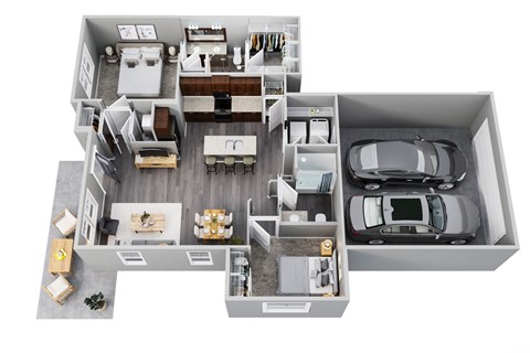 2 Bedrooms, 2 Baths, 1st Floor, 2 Car Garage, Private Patio